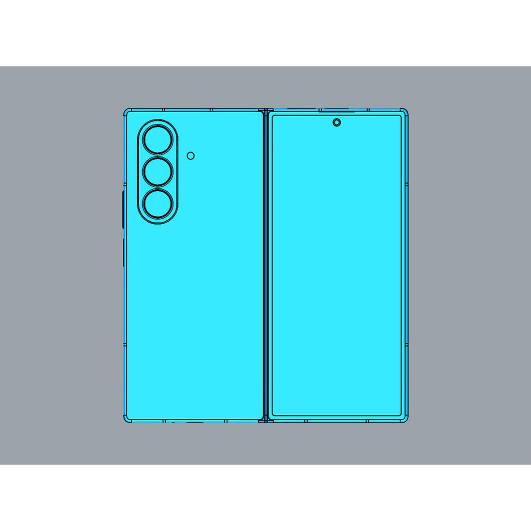 SAMSUNG Galaxy Z Fold 7 3D Model – High Poly PBR Game Asset, FBX, OBJ - View 24