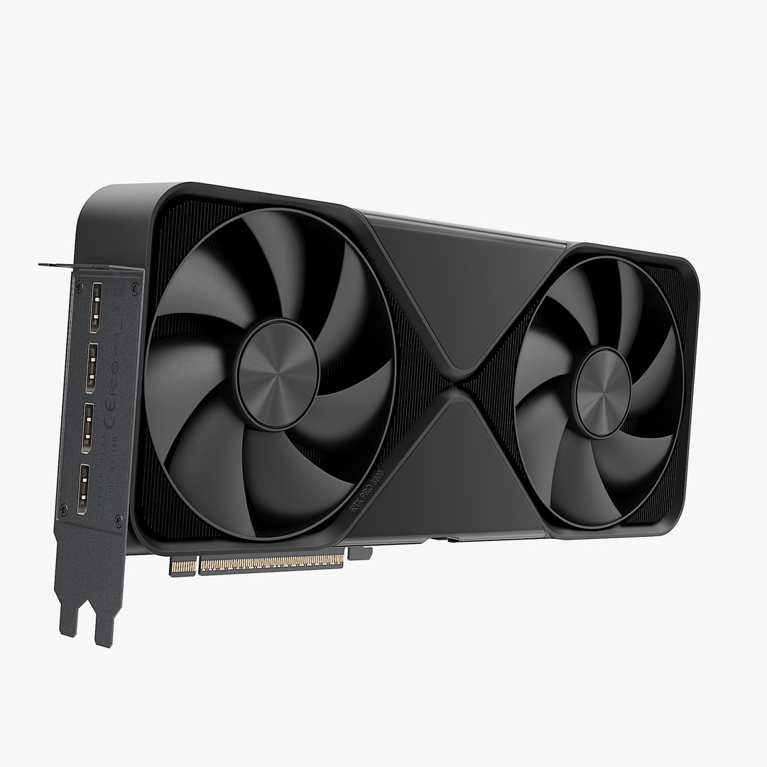 NVIDIA RTX PRO 6000 3D Model – High Poly PBR Graphics Card, FBX - View 3