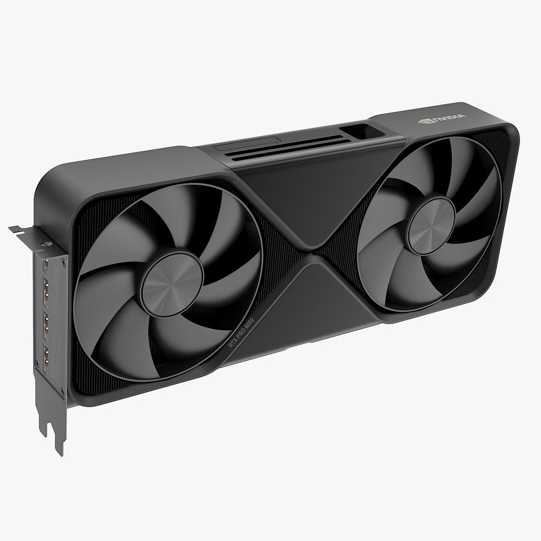 NVIDIA RTX PRO 6000 3D Model – High Poly PBR Graphics Card, FBX - View 5