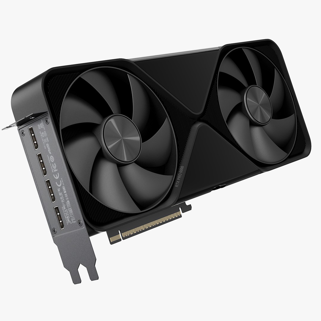NVIDIA RTX PRO 6000 3D Model – High Poly PBR Graphics Card, FBX - View 7