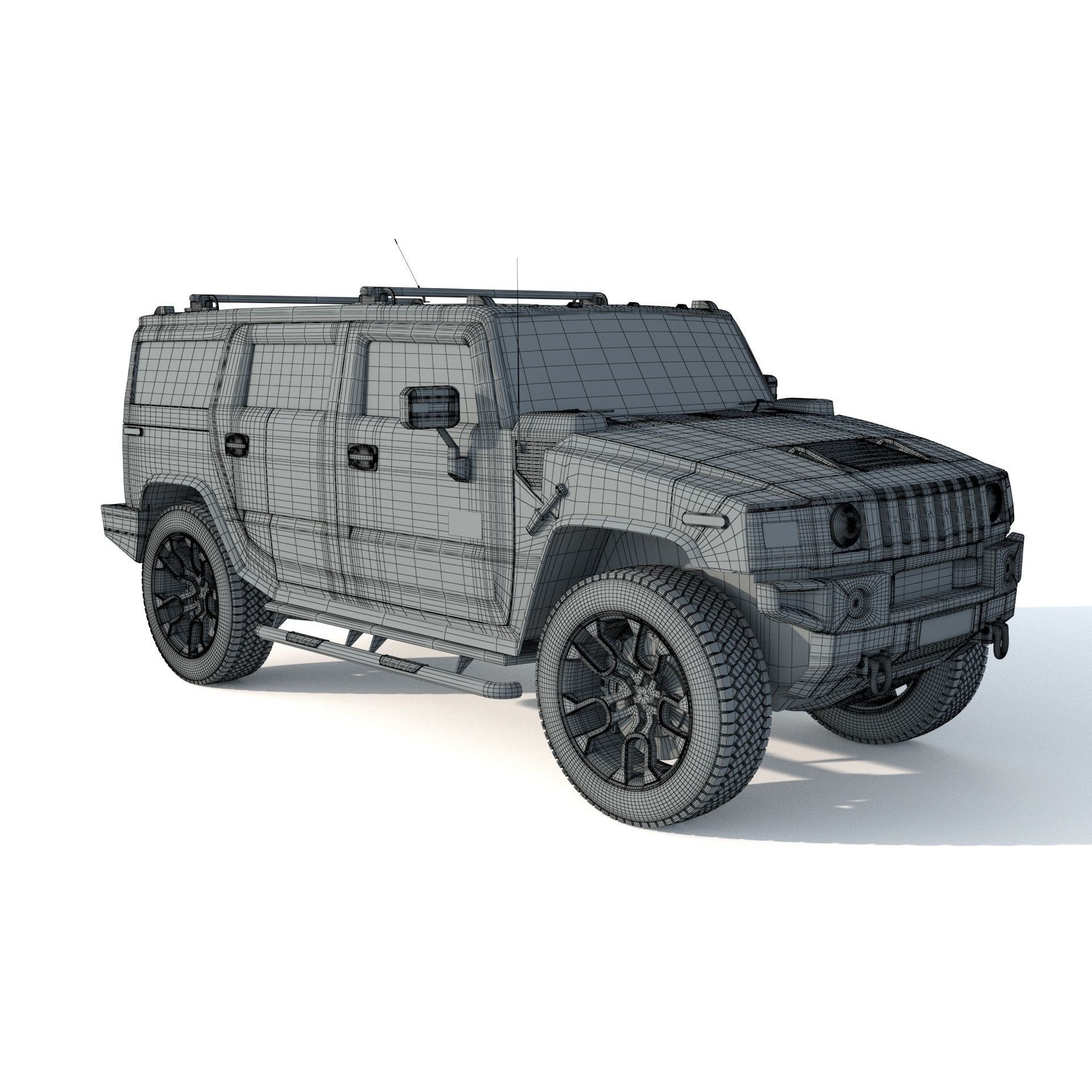 Hummer H2 Specs - Game-Ready 3D Model - View 11