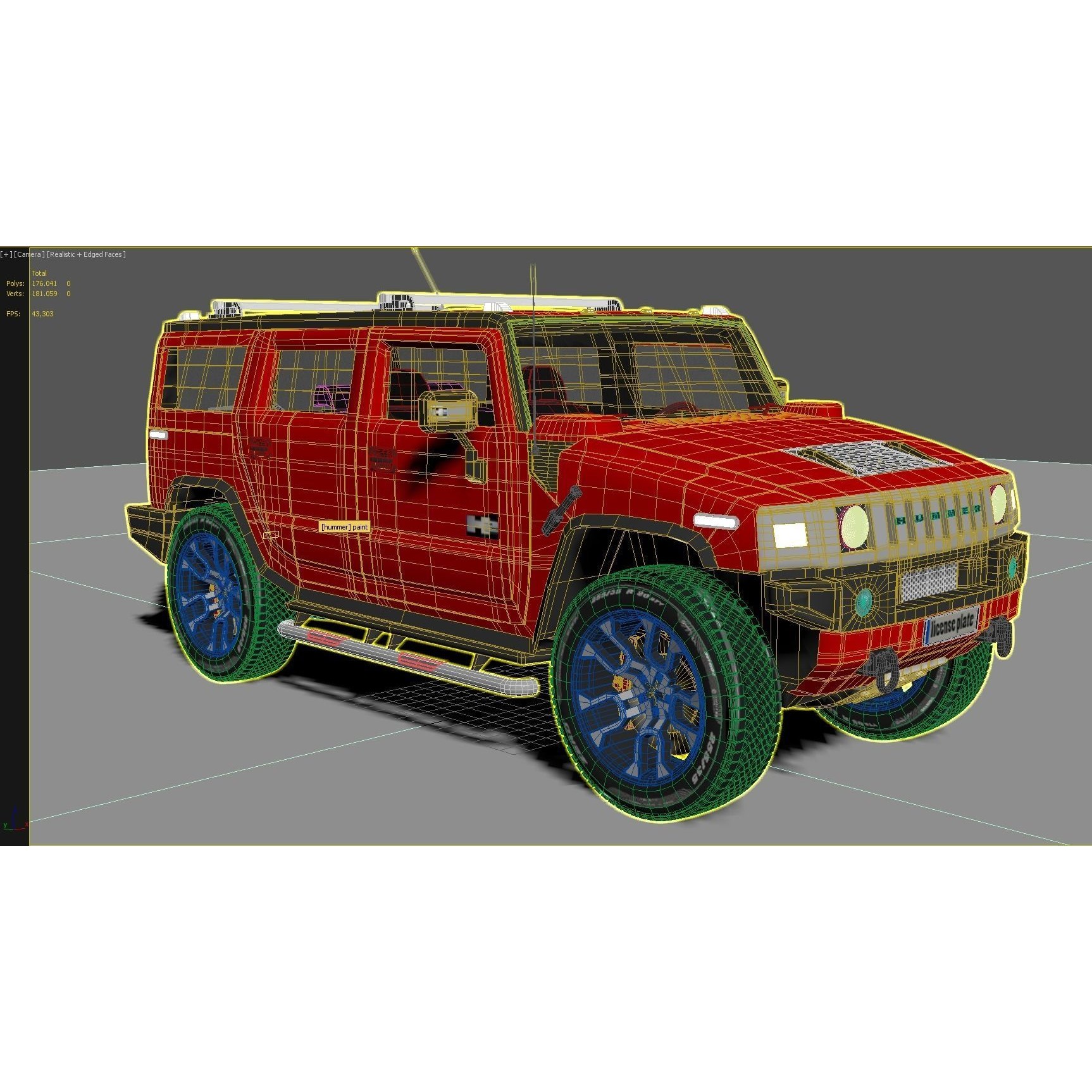 Hummer H2 Specs - Game-Ready 3D Model - View 9
