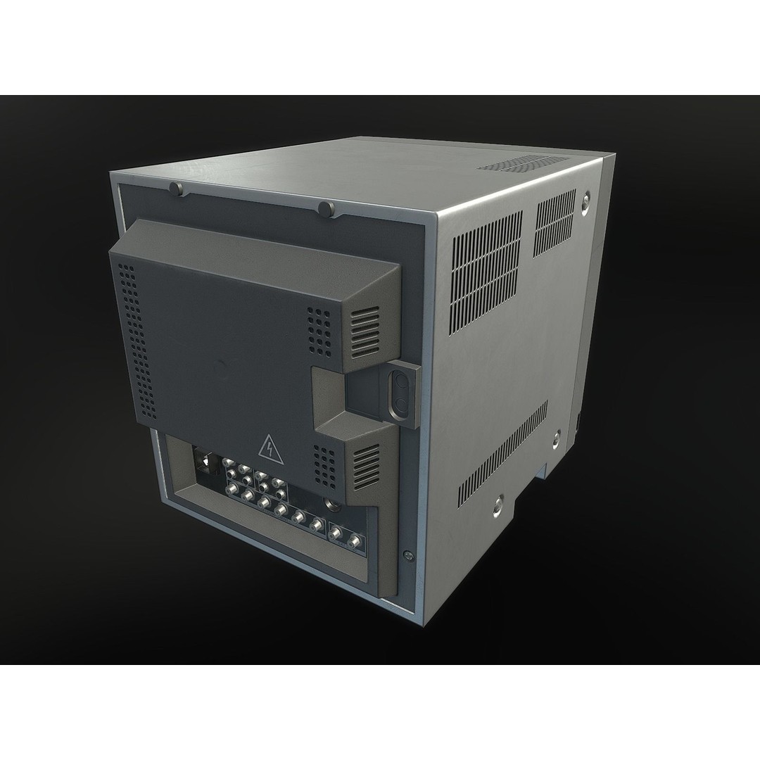 CRT Monitor 3D Model – Low Poly Game Asset, FBX, PBR Textures - View 4