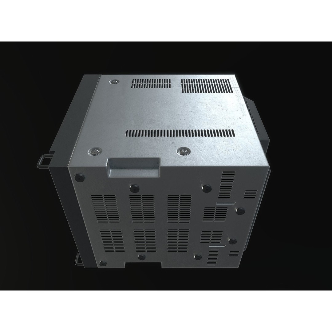 CRT Monitor 3D Model – Low Poly Game Asset, FBX, PBR Textures - View 5