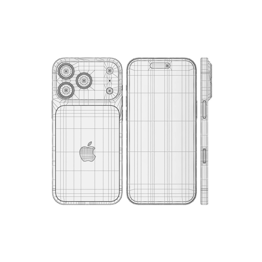 Apple iPhone 17 Pro 3D Model – High Poly Game Asset, FBX/OBJ - View 11