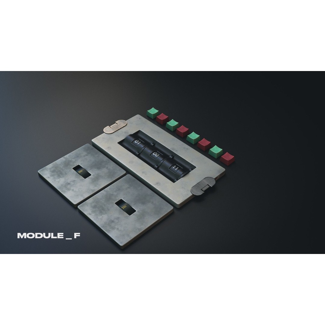 Modular PUI Physical Dashboard Interface Panels 3D Model – Low Poly Game Asset, FBX - View 13