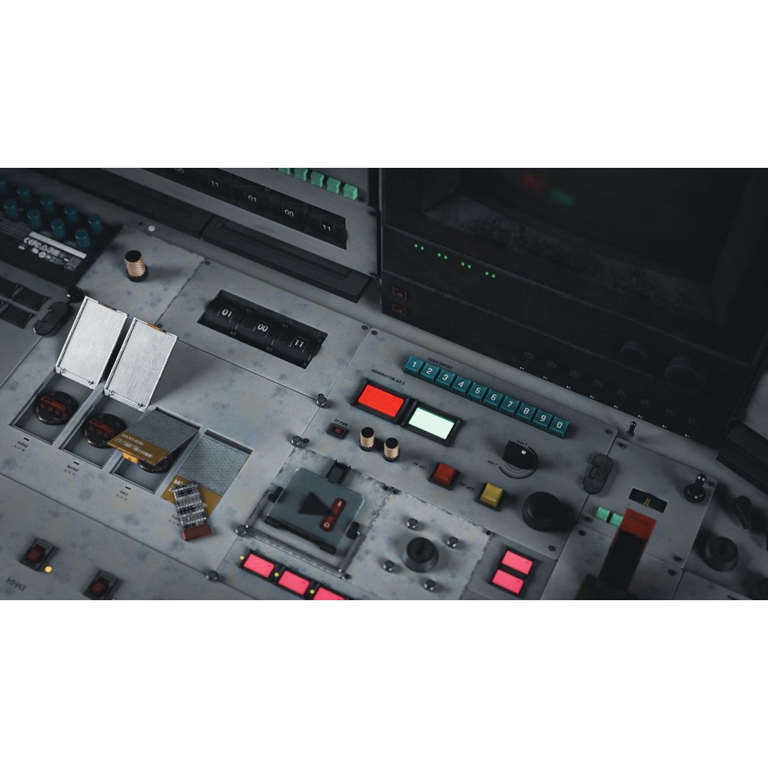 Modular PUI Physical Dashboard Interface Panels 3D Model – Low Poly Game Asset, FBX - View 4