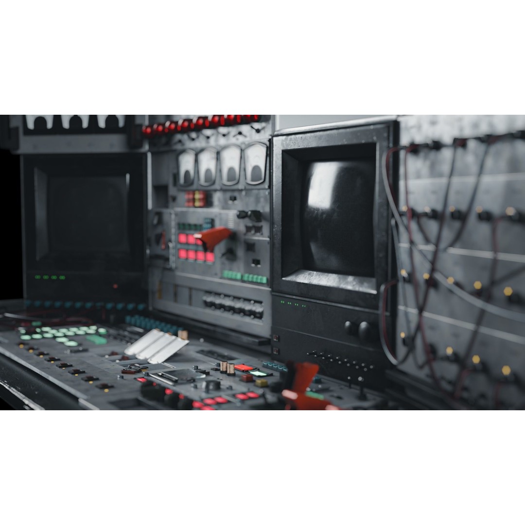 Modular PUI Physical Dashboard Interface Panels 3D Model – Low Poly Game Asset, FBX - View 7
