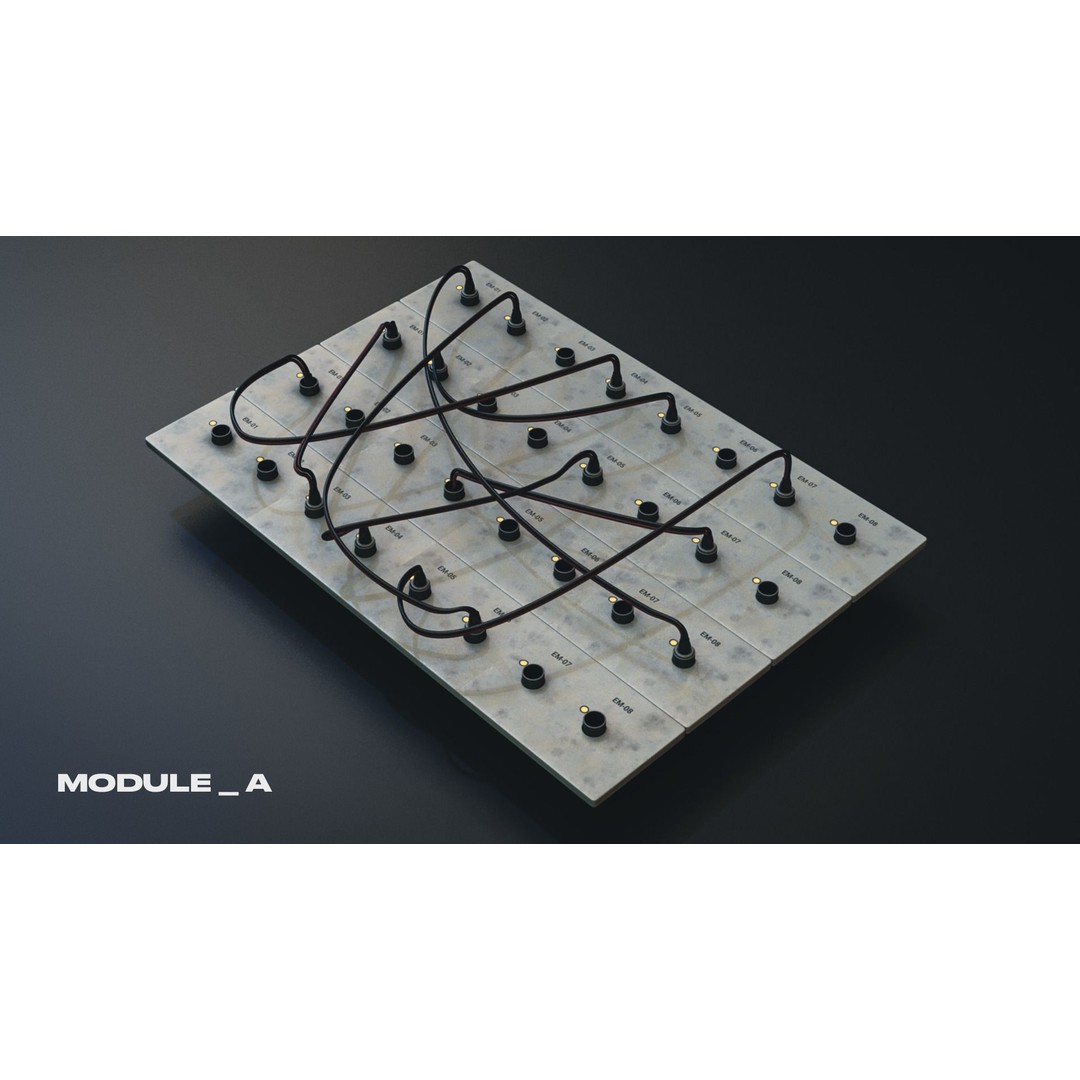 Modular PUI Physical Dashboard Interface Panels 3D Model – Low Poly Game Asset, FBX - View 9