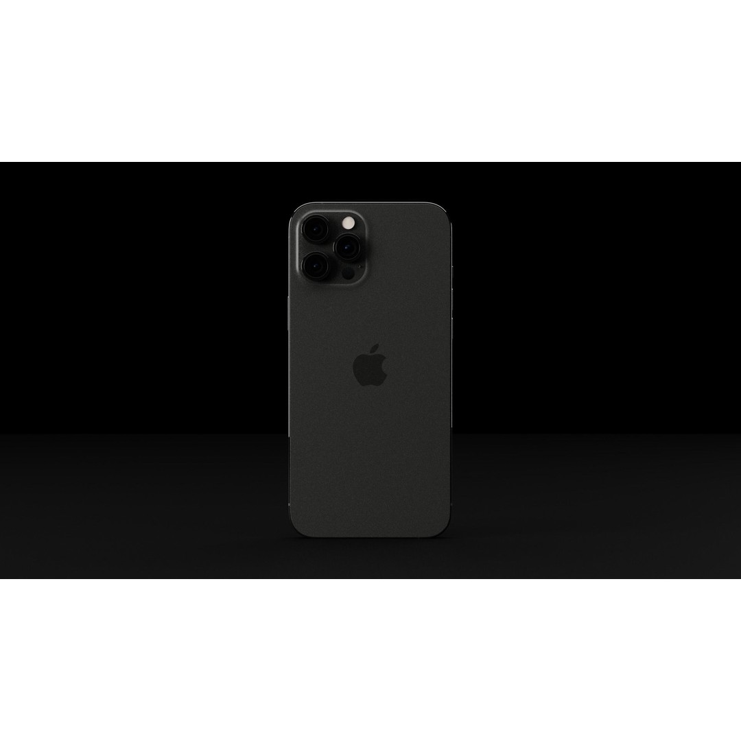Apple iPhone 12 Pro Max 3D Model – Low Poly Game Asset, FBX, OBJ - View 3