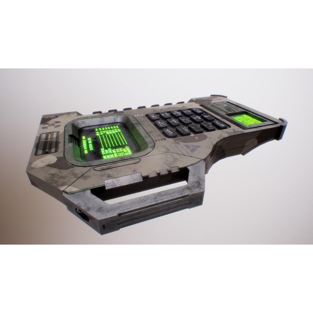 Futuristic Electronic Multi-Tool 3D Model – Low Poly Game Asset, FBX, OBJ
