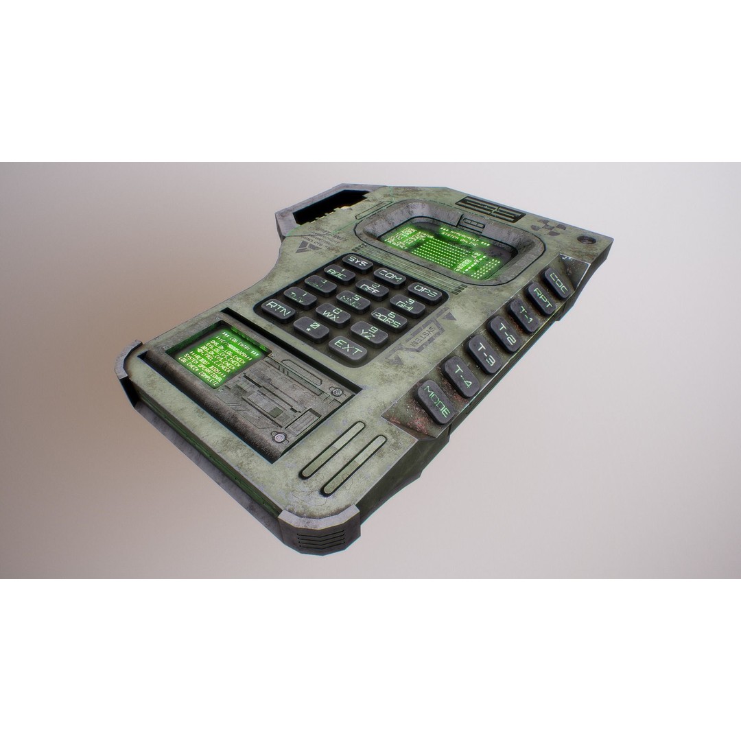Futuristic Electronic Multi-Tool 3D Model – Low Poly Game Asset, FBX, OBJ - View 19