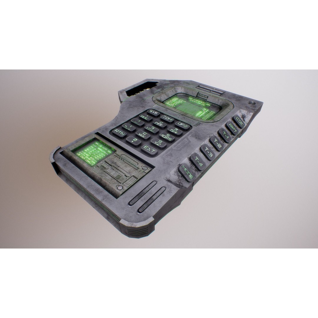 Futuristic Electronic Multi-Tool 3D Model – Low Poly Game Asset, FBX, OBJ - View 20