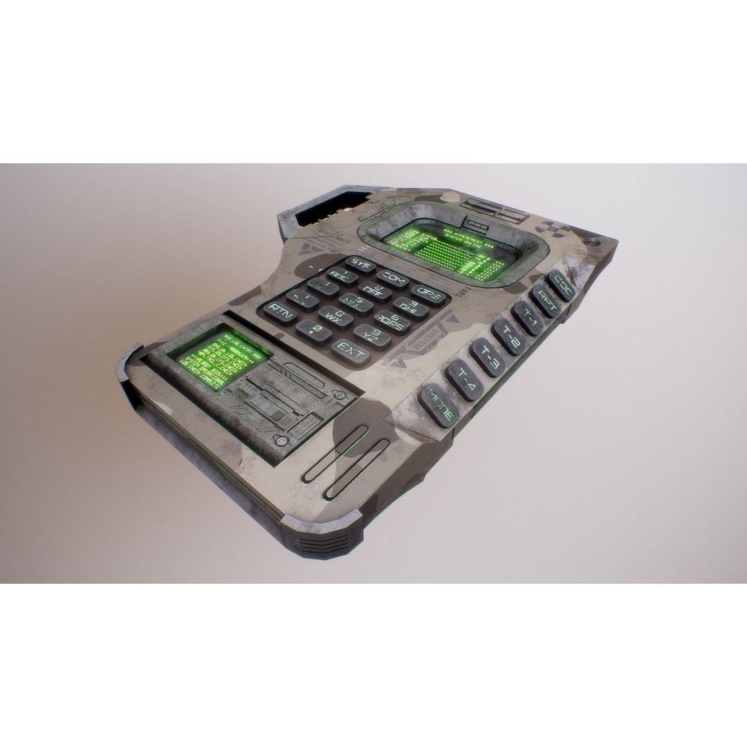 Futuristic Electronic Multi-Tool 3D Model – Low Poly Game Asset, FBX, OBJ - View 21