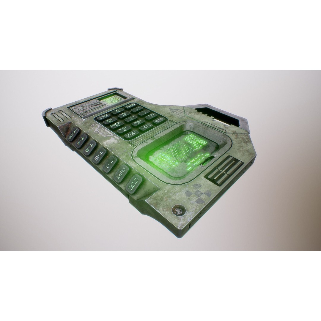Futuristic Electronic Multi-Tool 3D Model – Low Poly Game Asset, FBX, OBJ - View 22