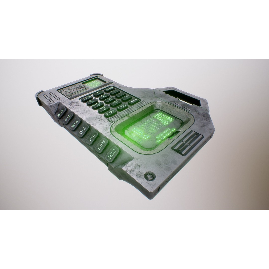Futuristic Electronic Multi-Tool 3D Model – Low Poly Game Asset, FBX, OBJ - View 23