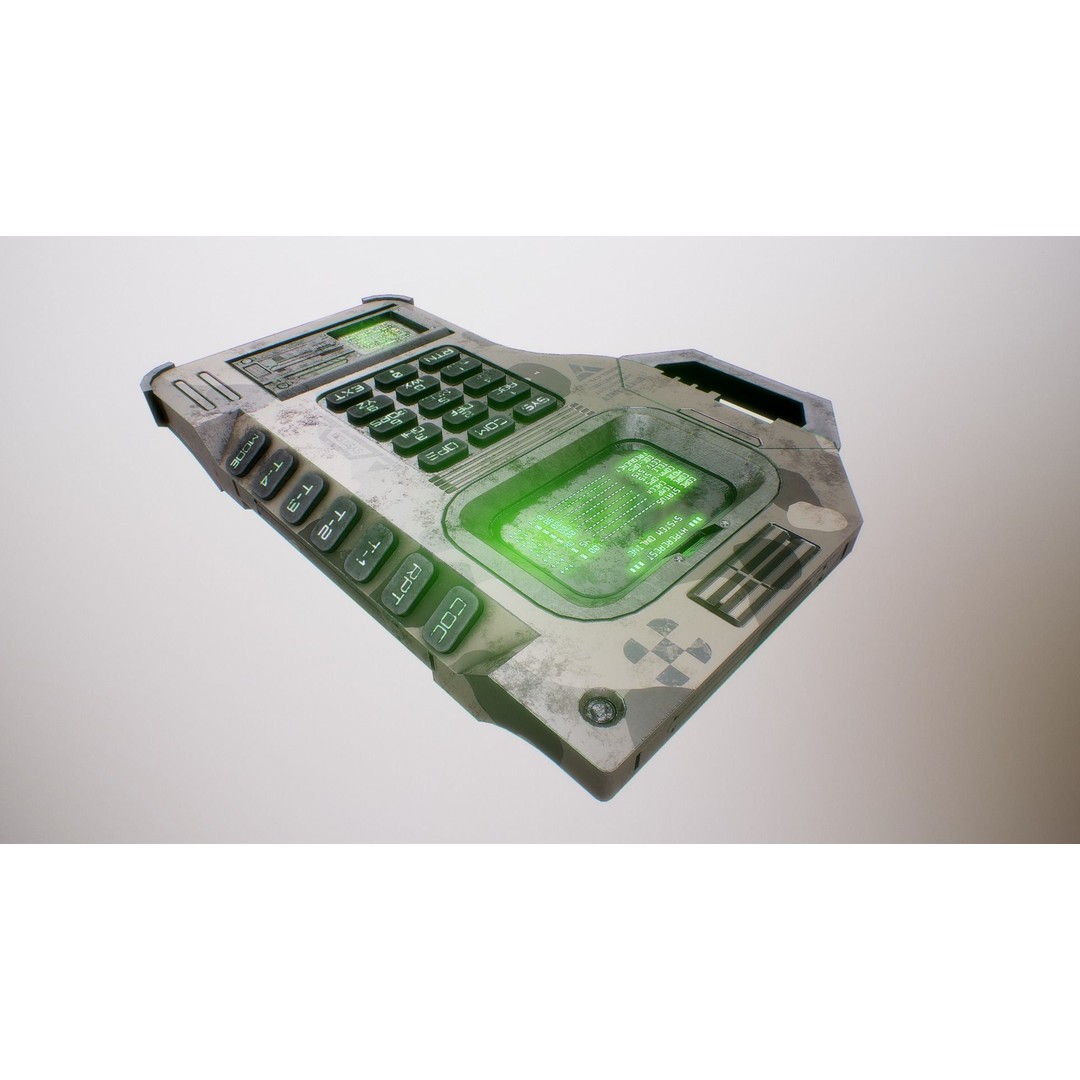 Futuristic Electronic Multi-Tool 3D Model – Low Poly Game Asset, FBX, OBJ - View 24