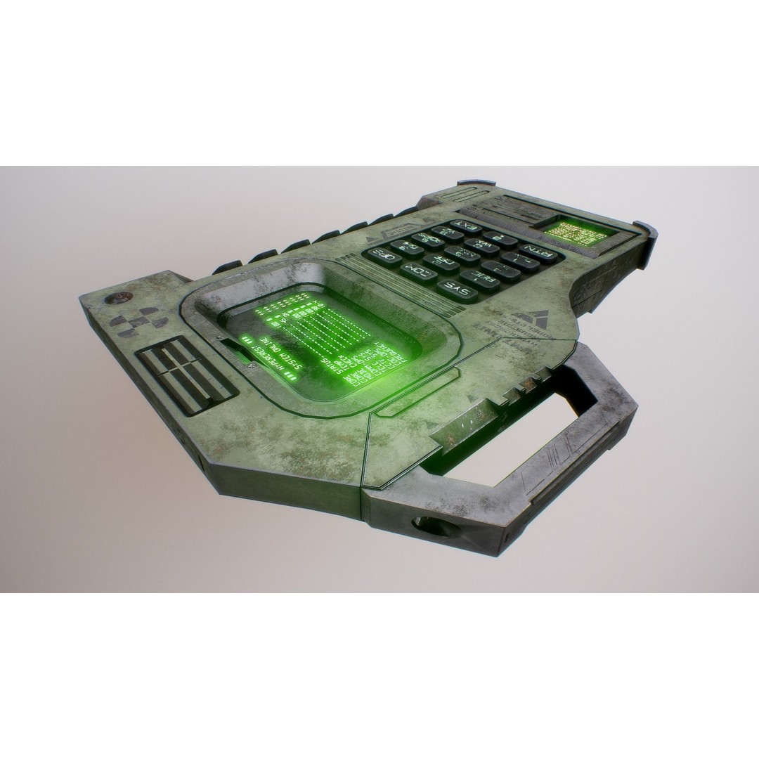 Futuristic Electronic Multi-Tool 3D Model – Low Poly Game Asset, FBX, OBJ - View 25