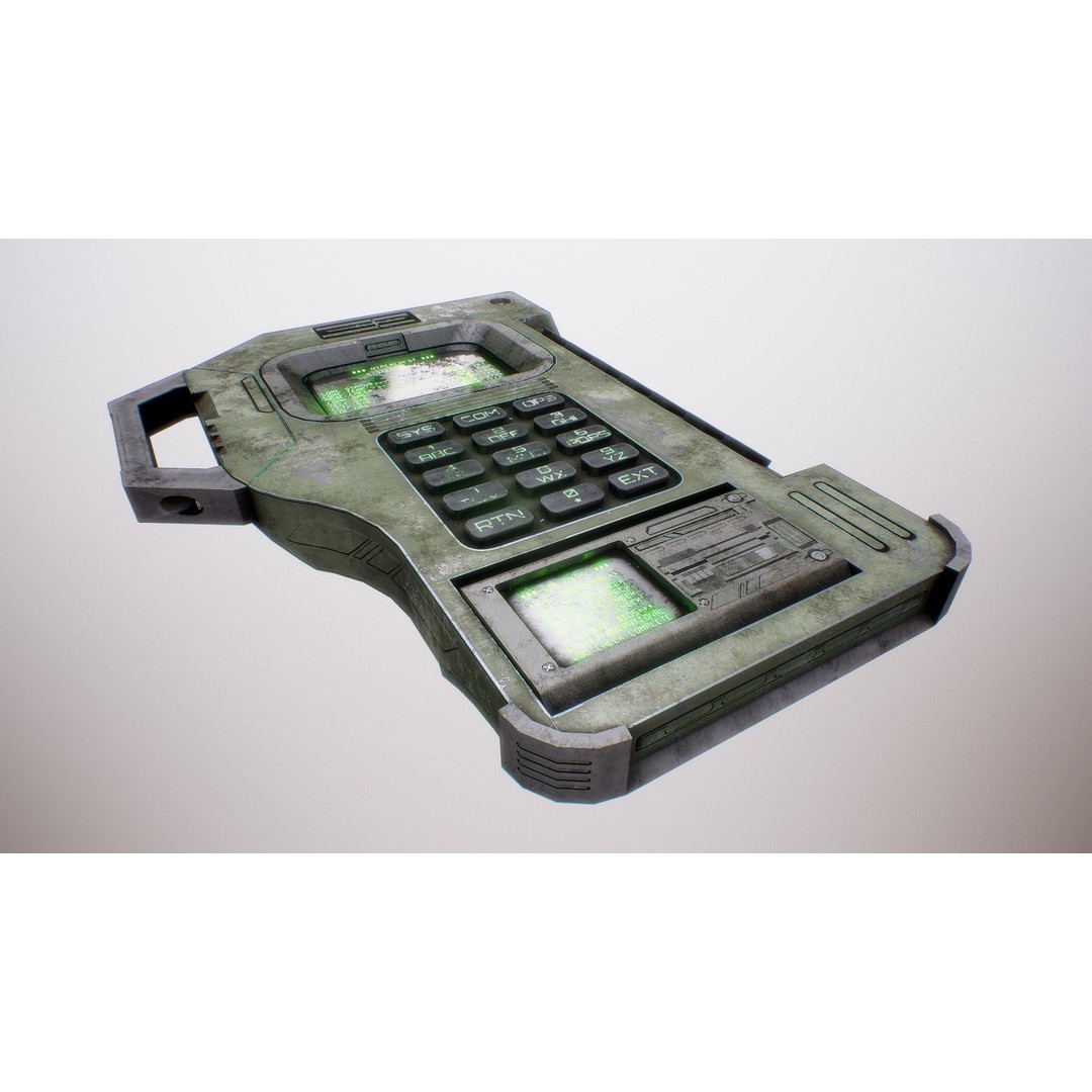 Futuristic Electronic Multi-Tool 3D Model – Low Poly Game Asset, FBX, OBJ - View 28