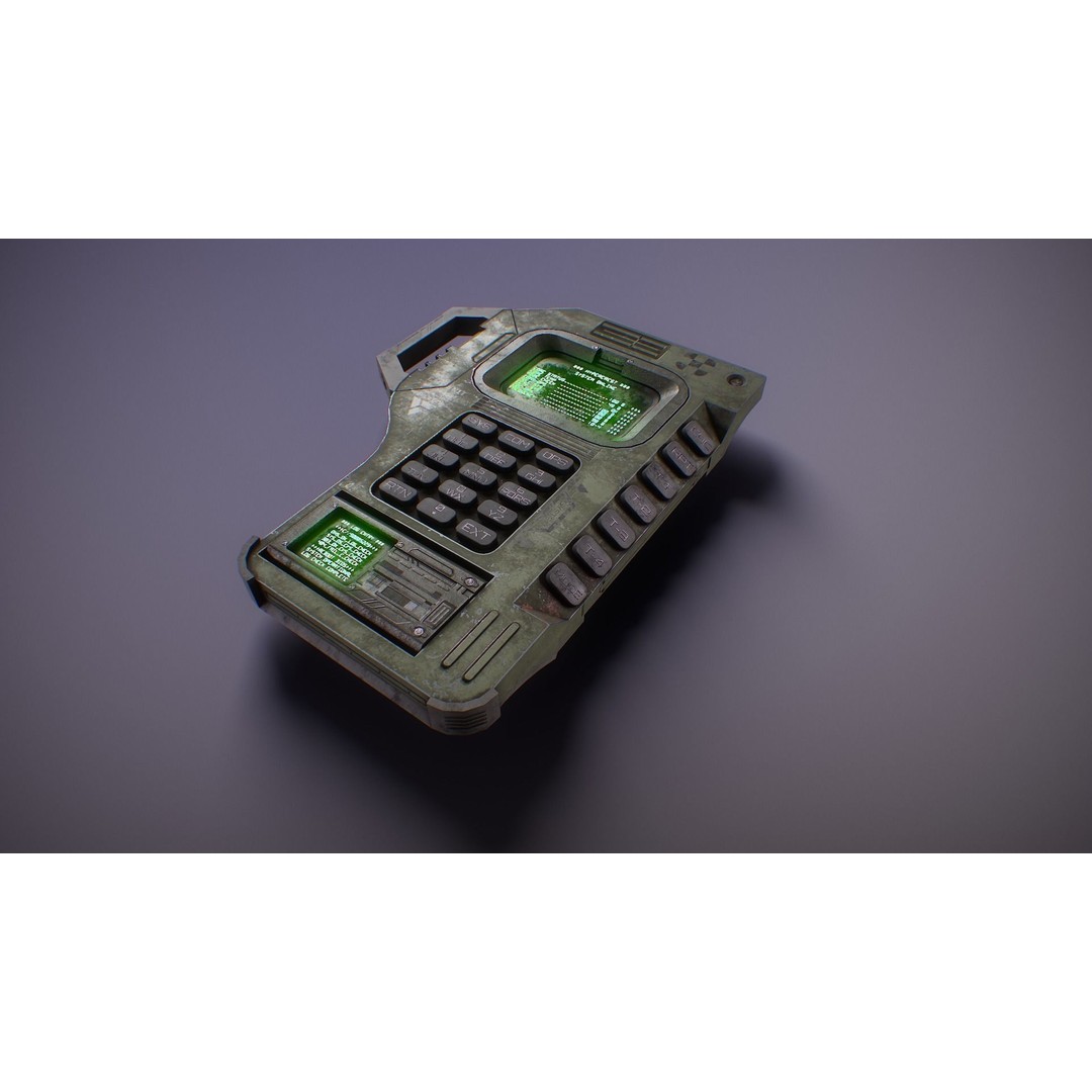 Futuristic Electronic Multi-Tool 3D Model – Low Poly Game Asset, FBX, OBJ - View 3