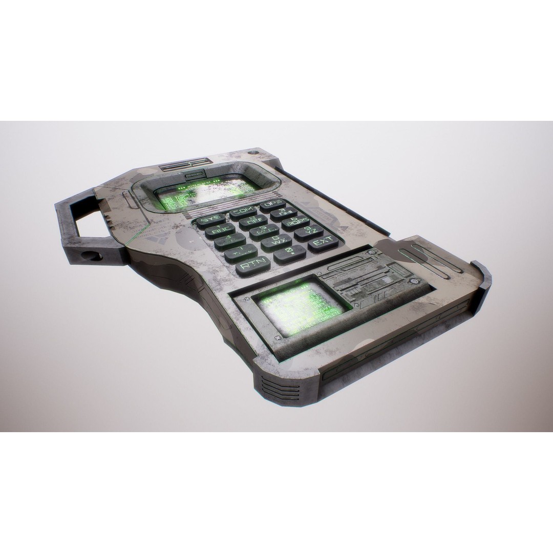 Futuristic Electronic Multi-Tool 3D Model – Low Poly Game Asset, FBX, OBJ - View 30