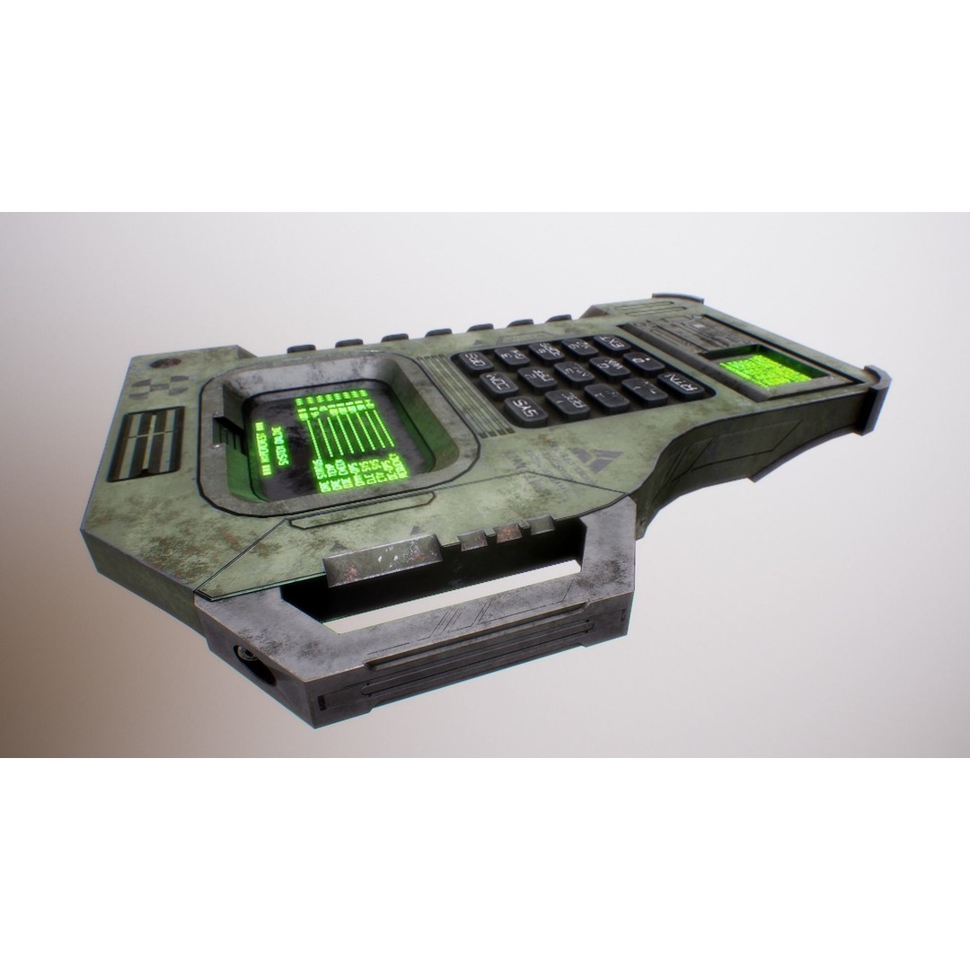 Futuristic Electronic Multi-Tool 3D Model – Low Poly Game Asset, FBX, OBJ - View 34