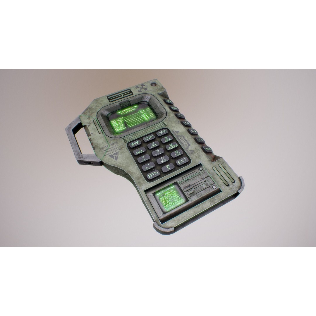 Futuristic Electronic Multi-Tool 3D Model – Low Poly Game Asset, FBX, OBJ - View 4