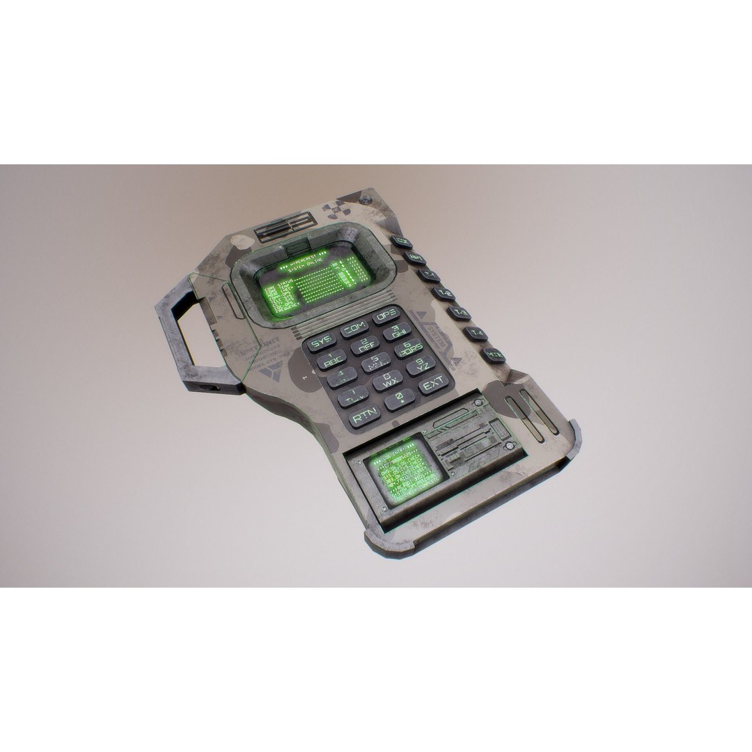 Futuristic Electronic Multi-Tool 3D Model – Low Poly Game Asset, FBX, OBJ - View 6