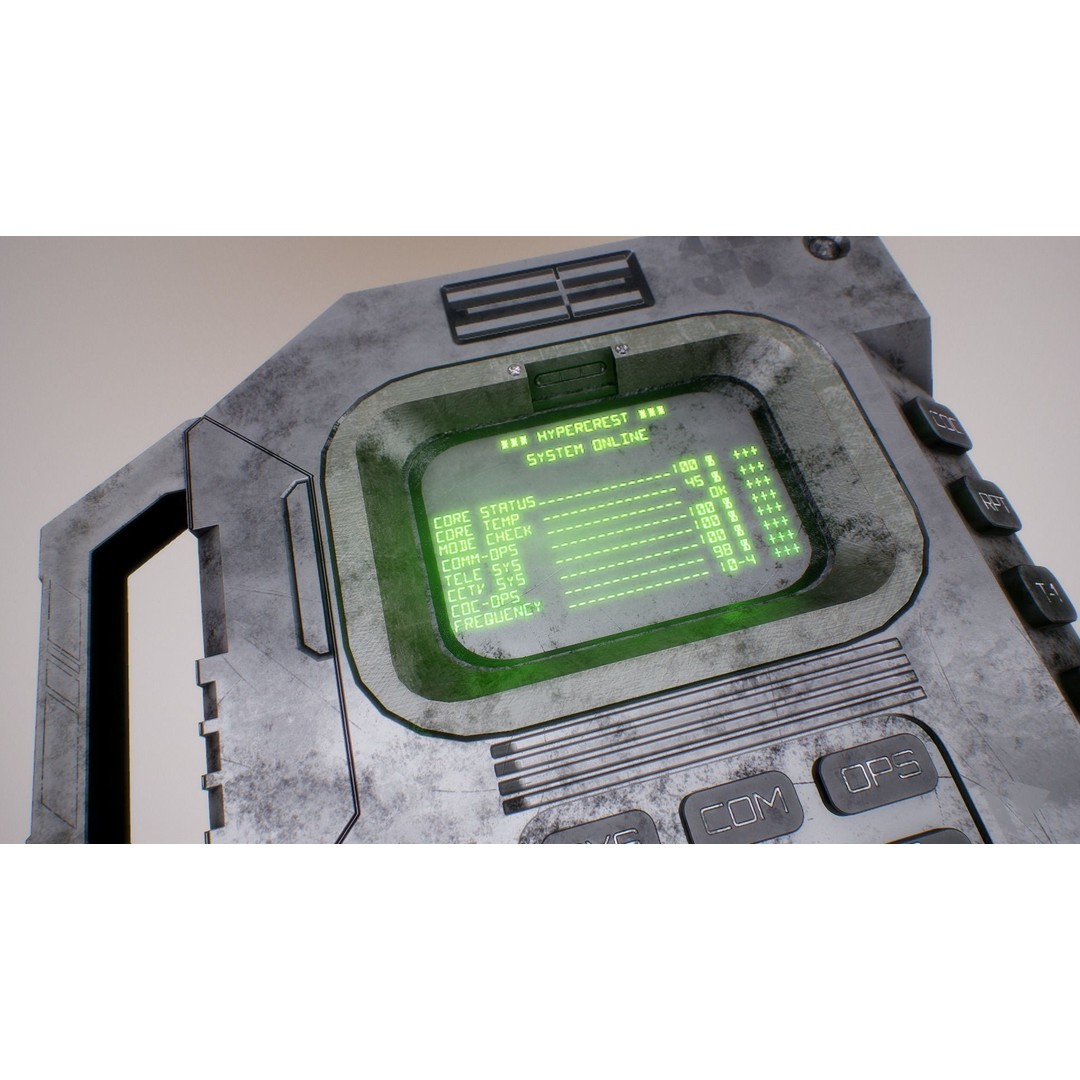 Futuristic Electronic Multi-Tool 3D Model – Low Poly Game Asset, FBX, OBJ - View 8