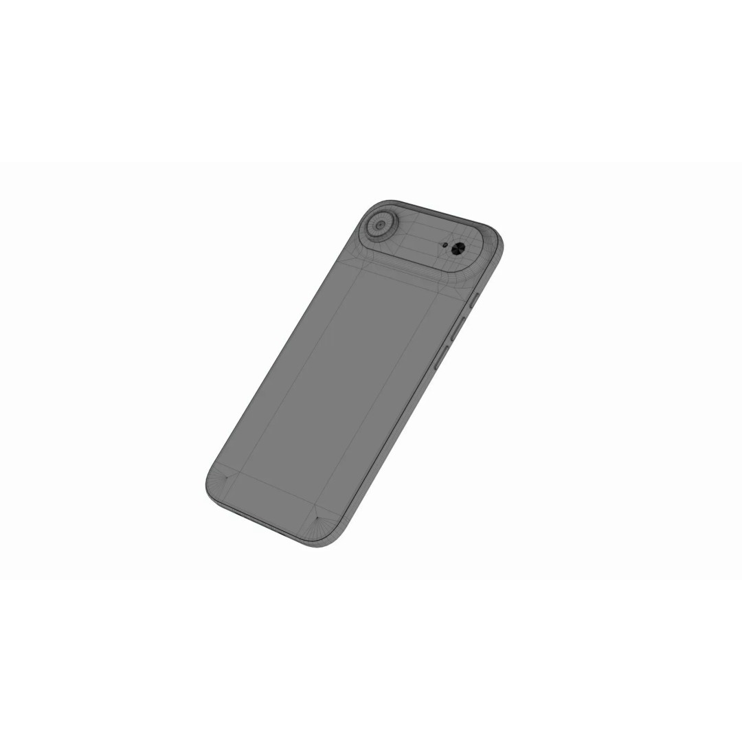 Apple iPhone 17 Air 3D Model – Realistic Sky Blue, FBX, PBR - View 14