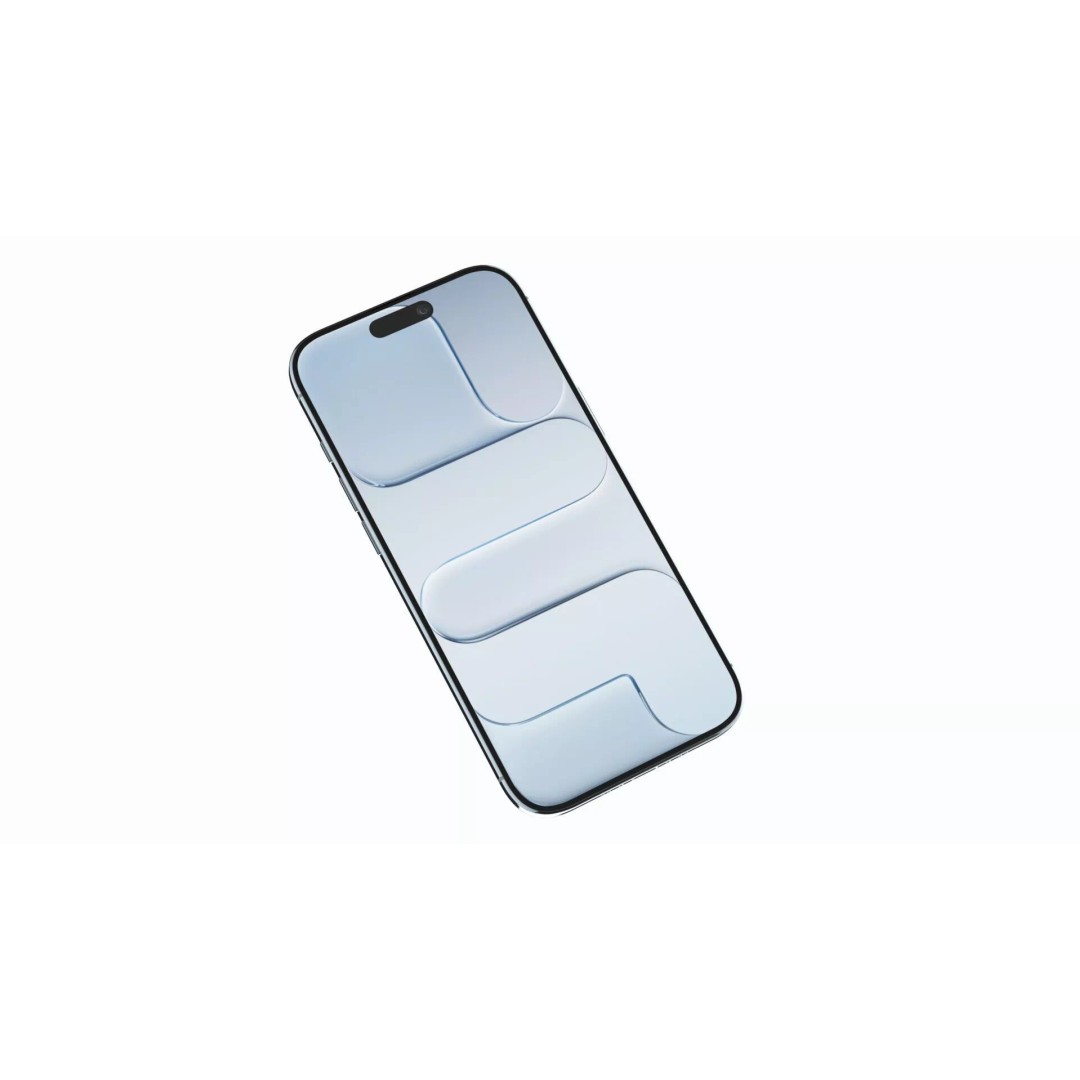 Apple iPhone 17 Air 3D Model – Realistic Sky Blue, FBX, PBR - View 5