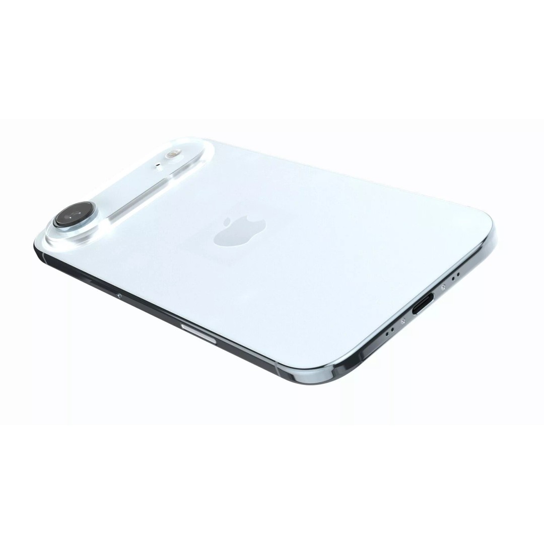 Apple iPhone 17 Air 3D Model – Realistic Sky Blue, FBX, PBR - View 8