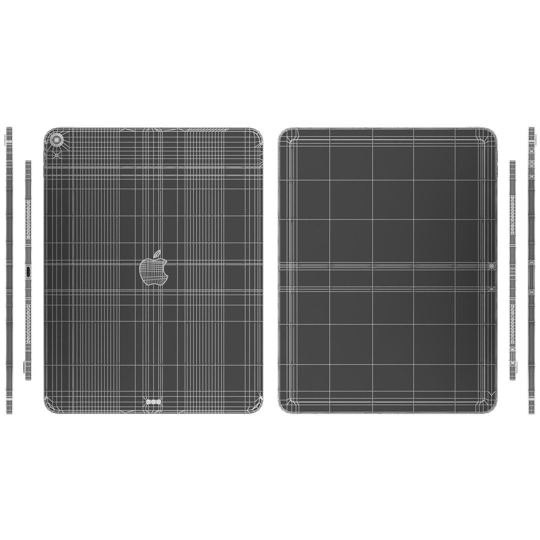 Apple iPad Air M3 3D Model – High Poly Space Gray, FBX, PBR Textures - View 18