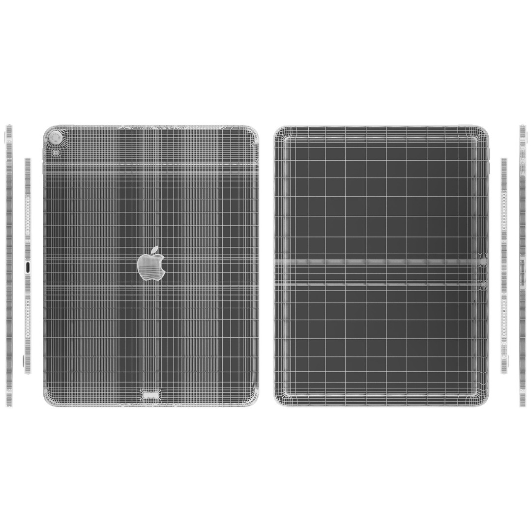Apple iPad Air M3 3D Model – High Poly Space Gray, FBX, PBR Textures - View 19