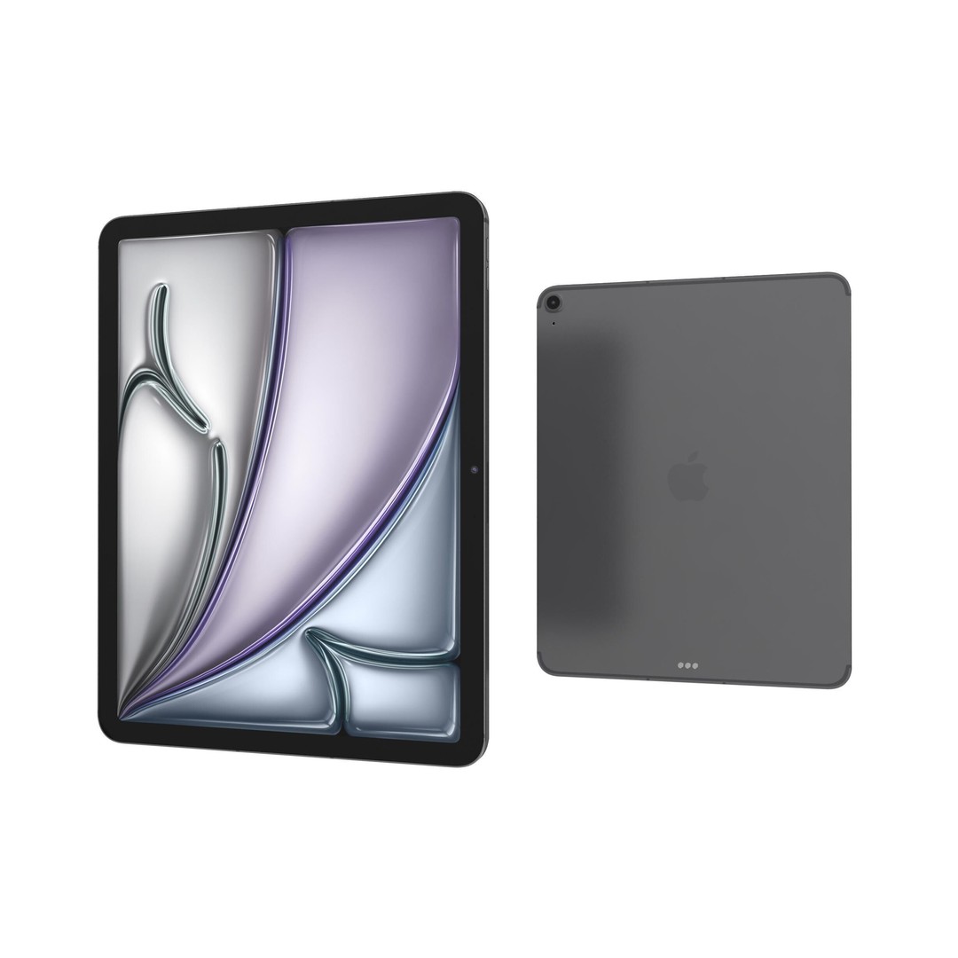Apple iPad Air M3 3D Model – High Poly Space Gray, FBX, PBR Textures - View 8