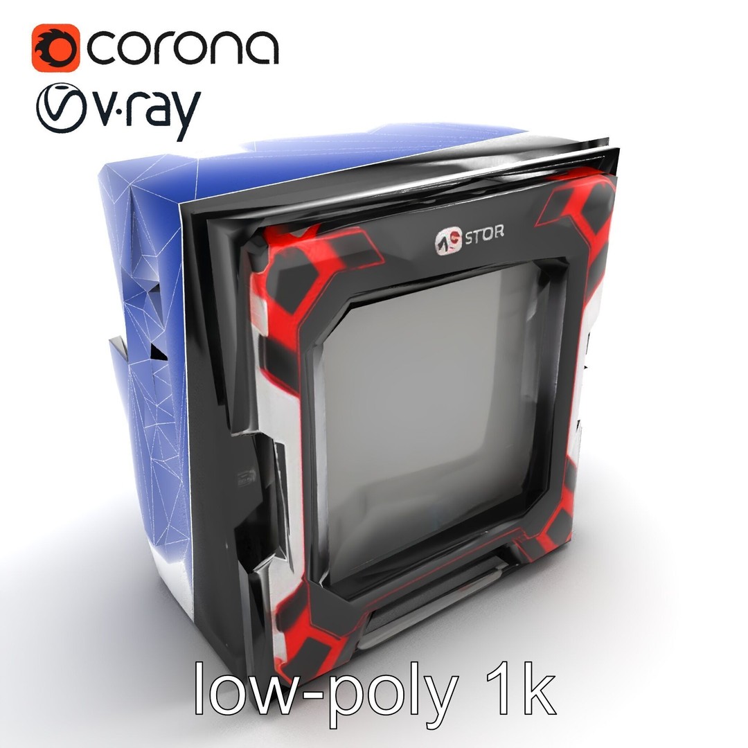 High-Performance CPU 3D Model – Low Poly Game Asset, FBX, PBR Textures - View 15