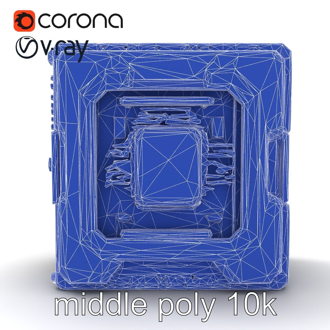 High-Performance CPU 3D Model – Low Poly Game Asset, FBX, PBR Textures - View 16