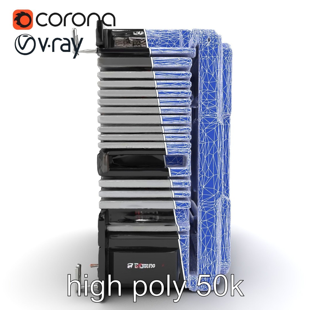 High-Performance CPU 3D Model – Low Poly Game Asset, FBX, PBR Textures - View 17