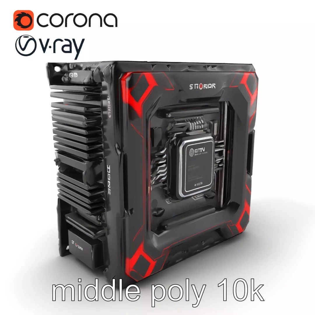 High-Performance CPU 3D Model – Low Poly Game Asset, FBX, PBR Textures - View 2