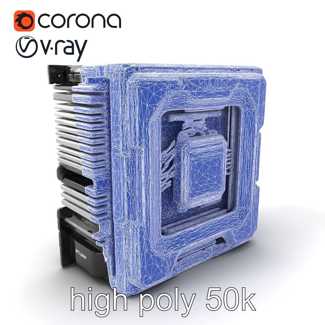 High-Performance CPU 3D Model – Low Poly Game Asset, FBX, PBR Textures - View 3