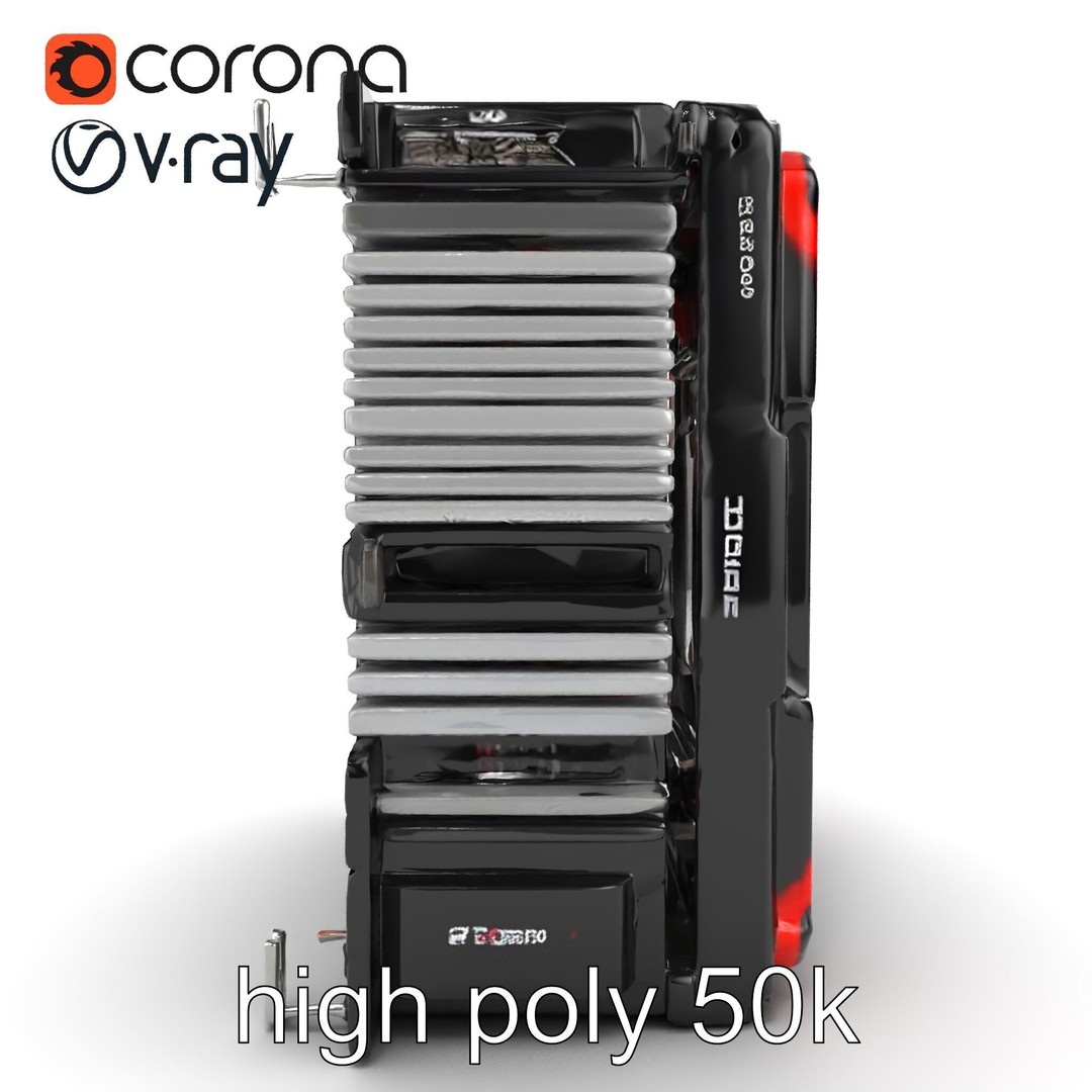 High-Performance CPU 3D Model – Low Poly Game Asset, FBX, PBR Textures - View 30