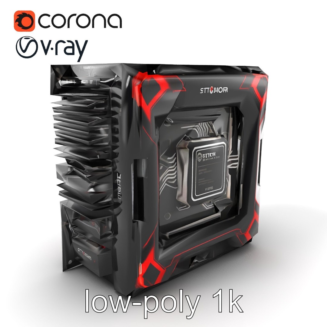 High-Performance CPU 3D Model – Low Poly Game Asset, FBX, PBR Textures - View 6