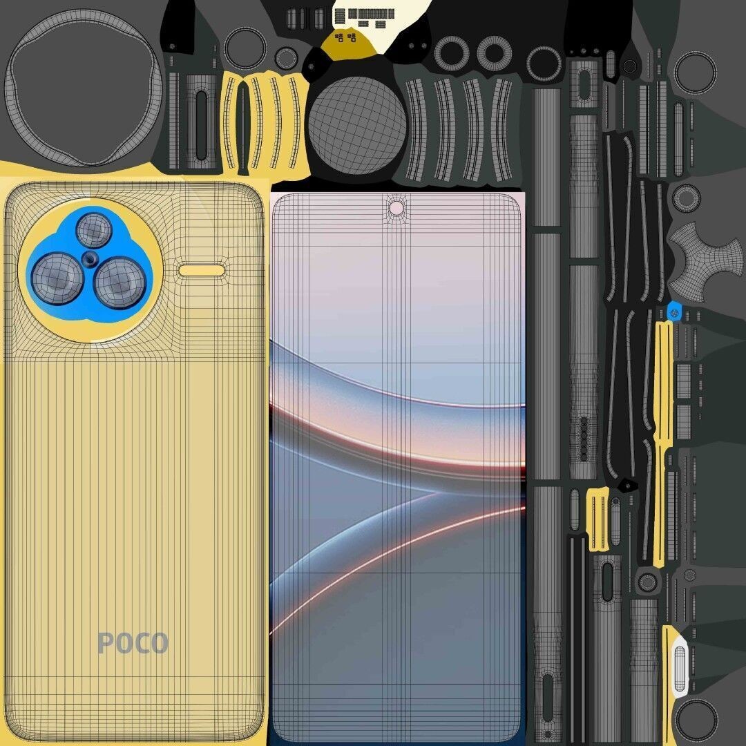 Xiaomi POCO F7 Ultra 3D Model – Realistic Mobile Phone, PBR Textures - View 14