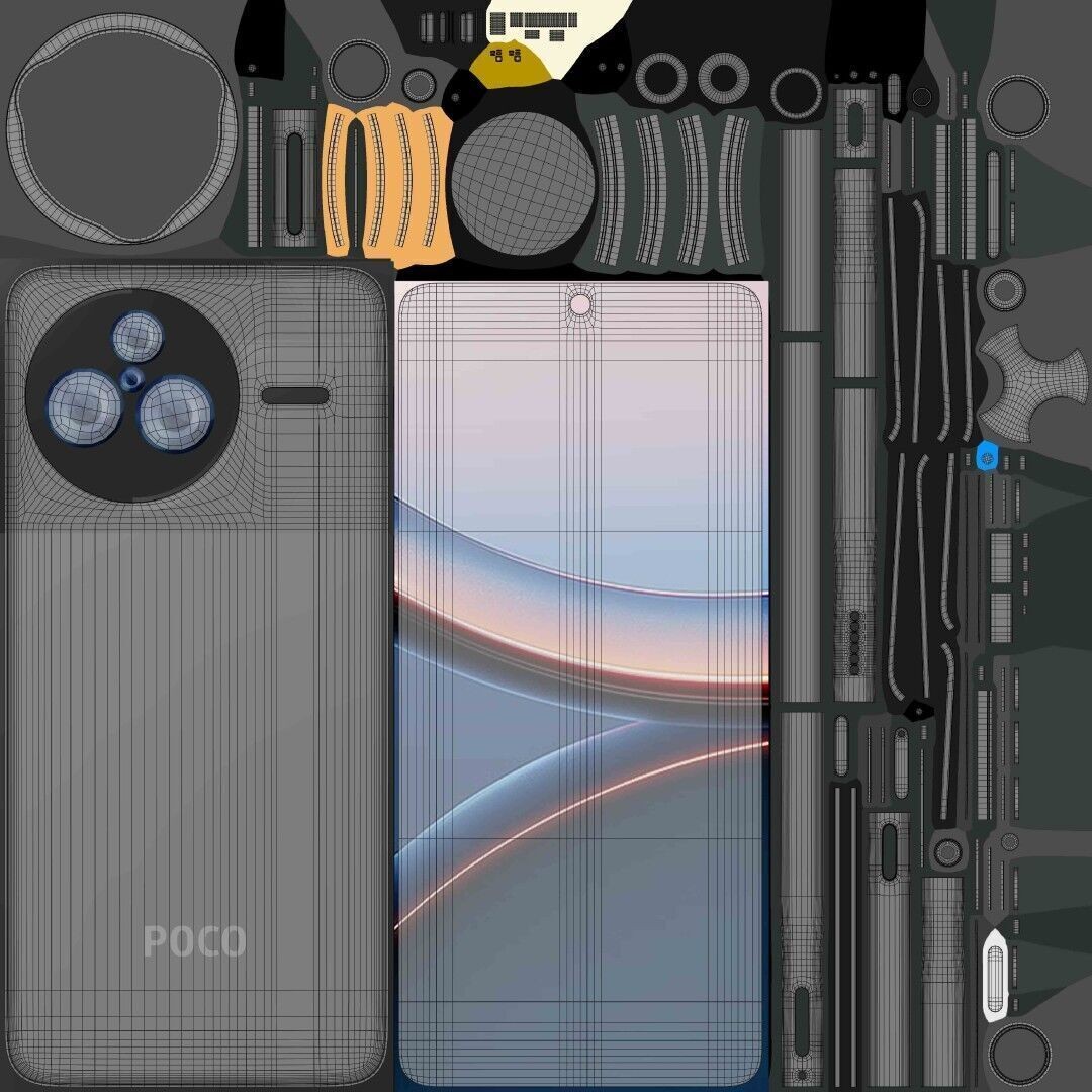 Xiaomi POCO F7 Ultra 3D Model – Realistic Mobile Phone, PBR Textures - View 25