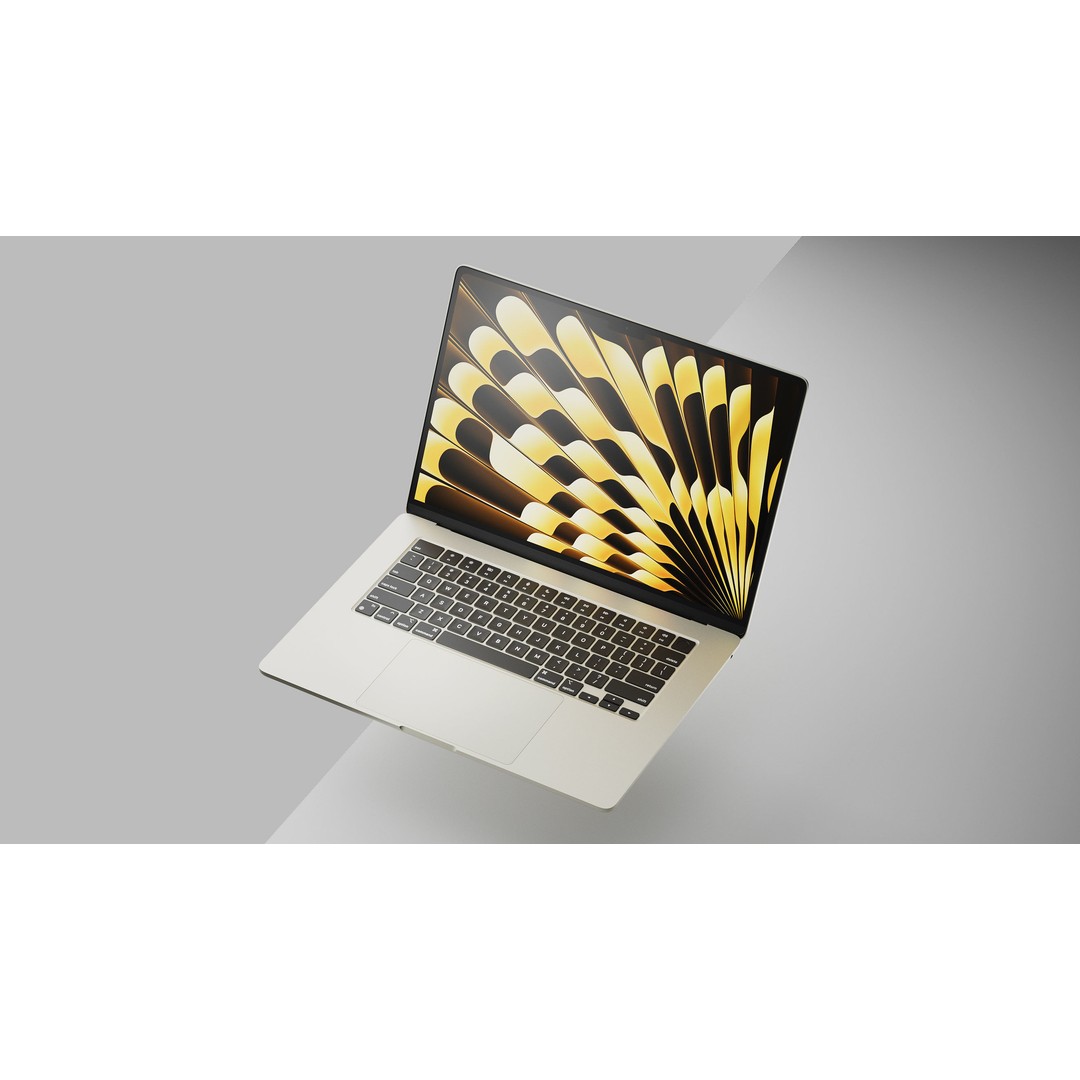 Apple 2023 M2 MacBook Air 3D Model – High Quality, 15 in, PBR Textures - View 11
