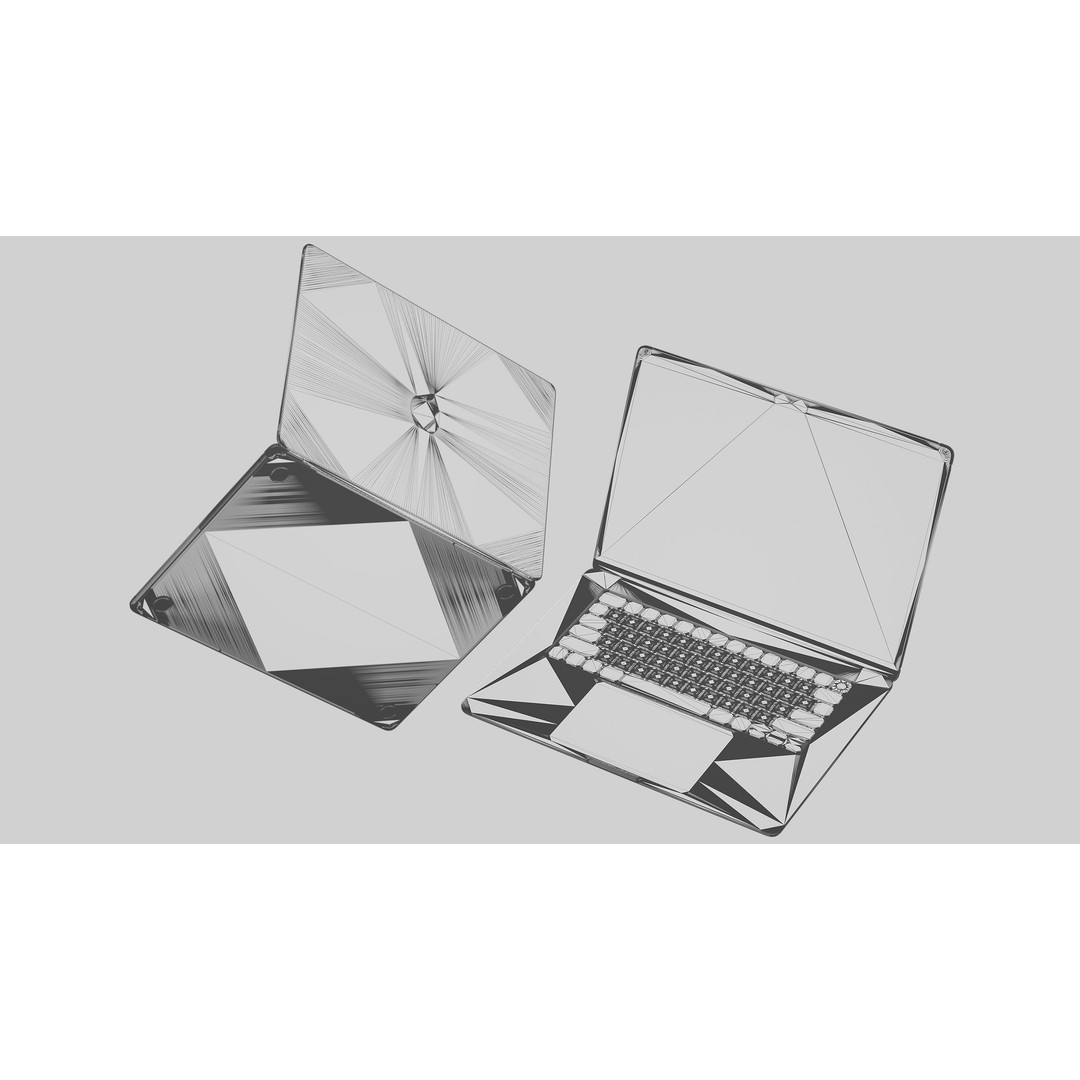 Apple 2023 M2 MacBook Air 3D Model – High Quality, 15 in, PBR Textures - View 13