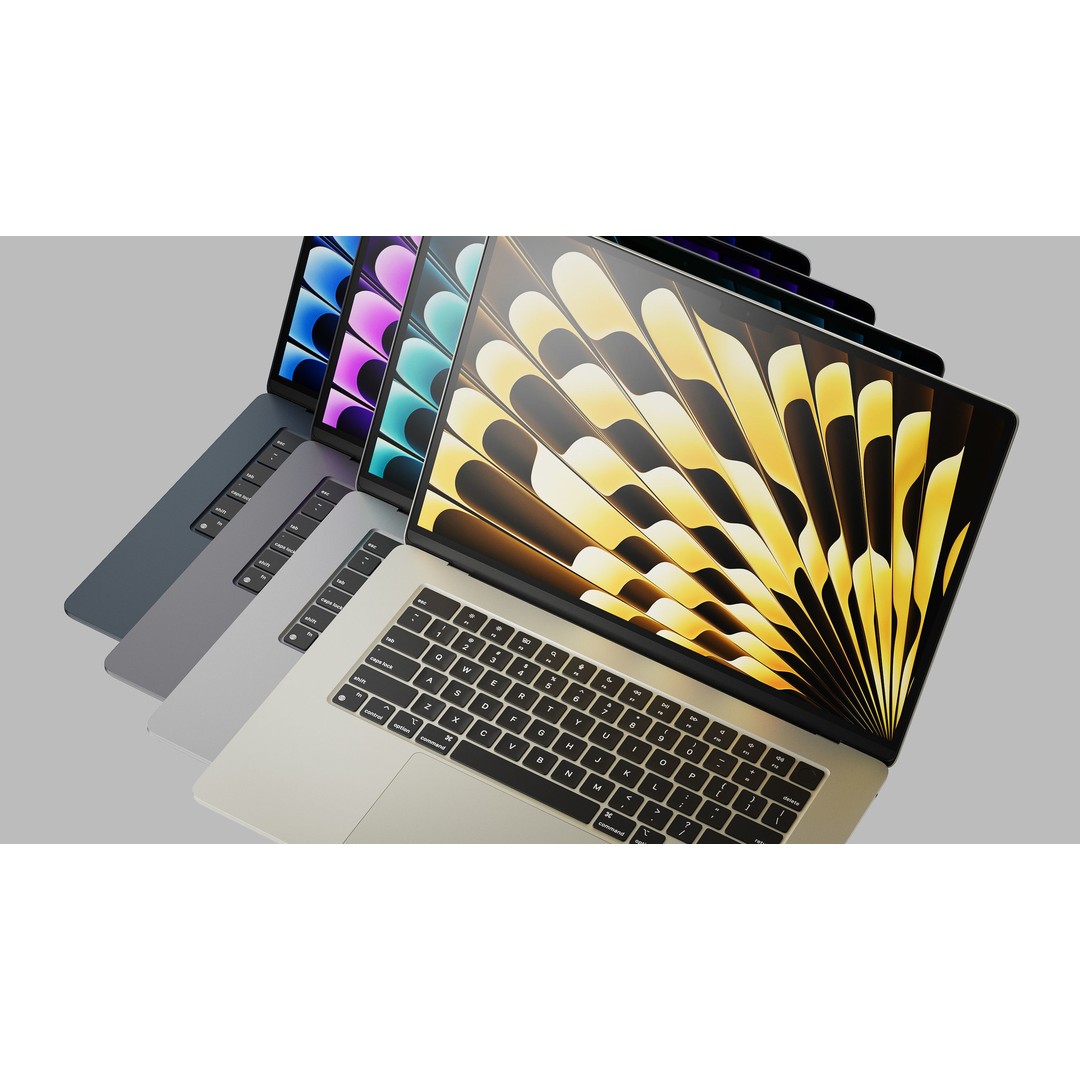 Apple 2023 M2 MacBook Air 3D Model – High Quality, 15 in, PBR Textures - View 3