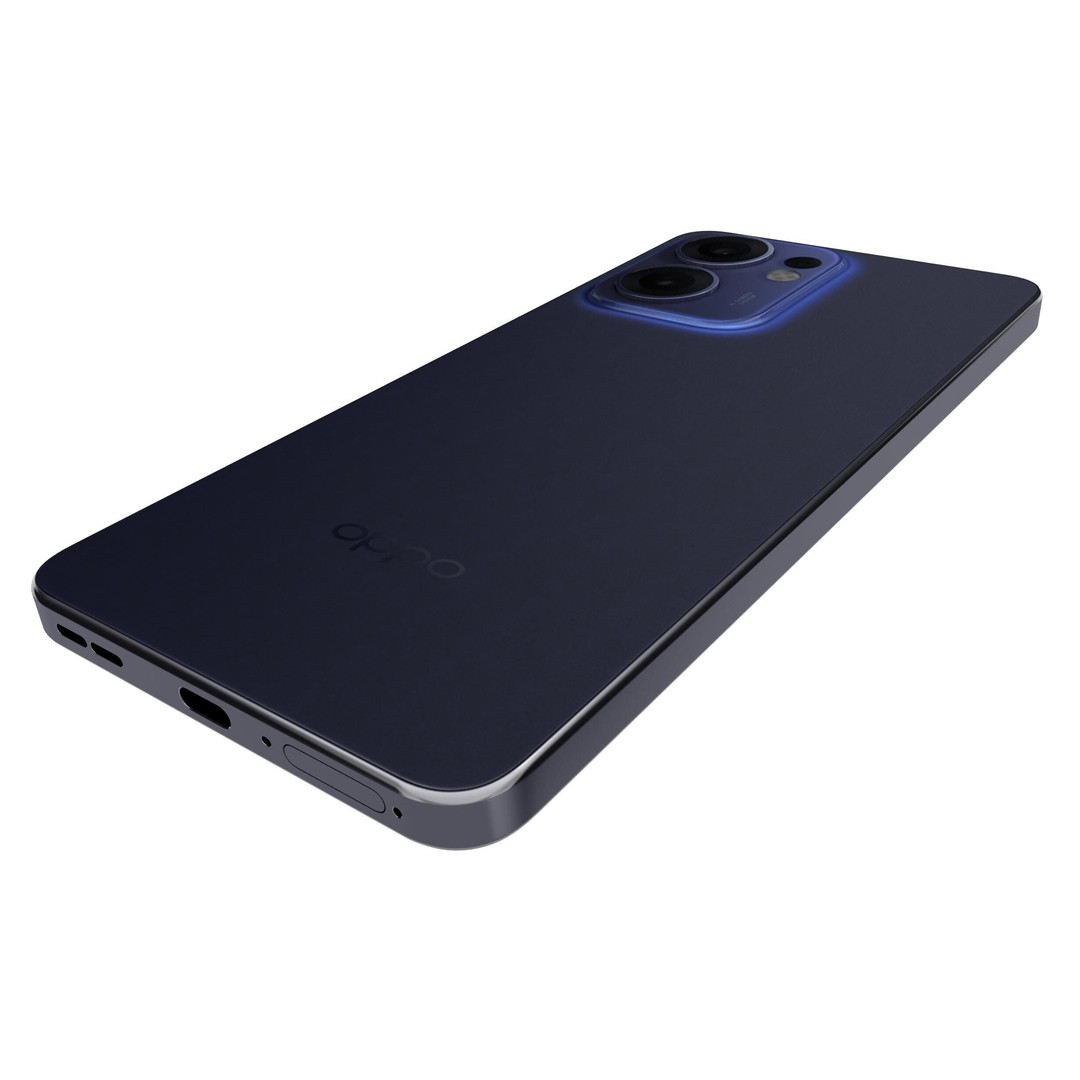 OPPO Reno13 F 5G Luminous Blue 3D Model – High Poly PBR Asset, FBX - View 16