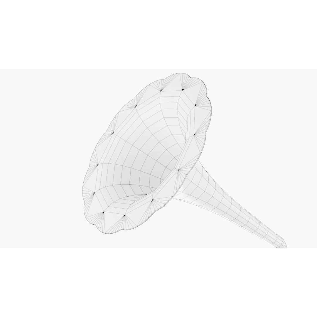 Gramophone 3D Model – Vintage Low Poly Audio Asset, FBX - View 17