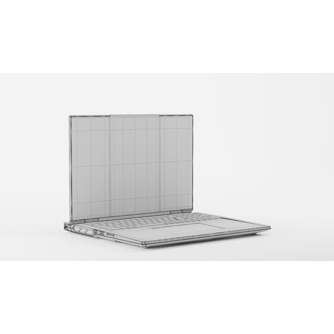MSI Raider GE78 HX Gaming Laptop 3D Model – High-Quality PBR Asset, FBX, OBJ - View 13